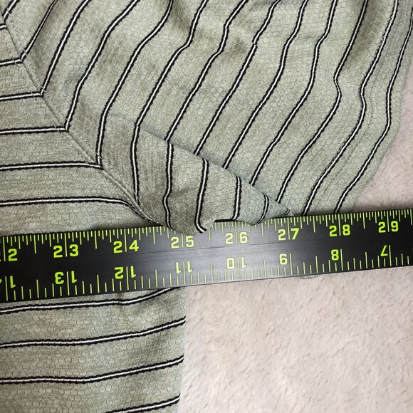 Duluth Men Polo Shirt Size XL Short Sleeve Striped Green Casual Pullover Classic - Picture 5 of 8